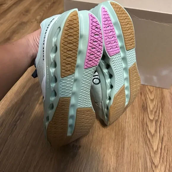 On Cloudsurfer green athletic training running lace up shoes sneakers sz9 new - Picture 2 of 5